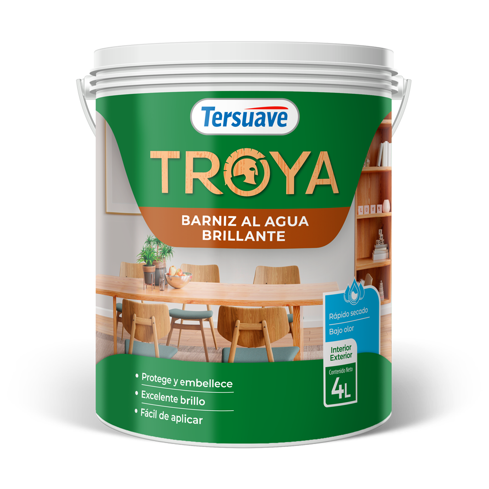 Troya Barniz Al Agua Brillante