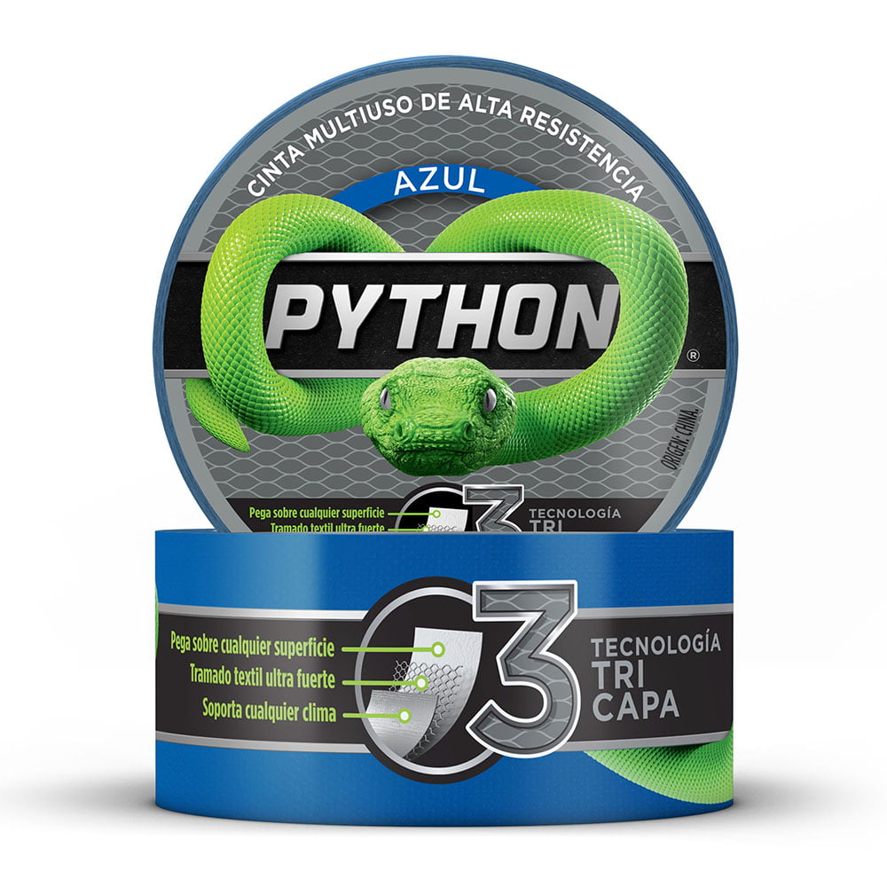 PYTHON® Cinta Multiuso color azul (48mm x 9mts)